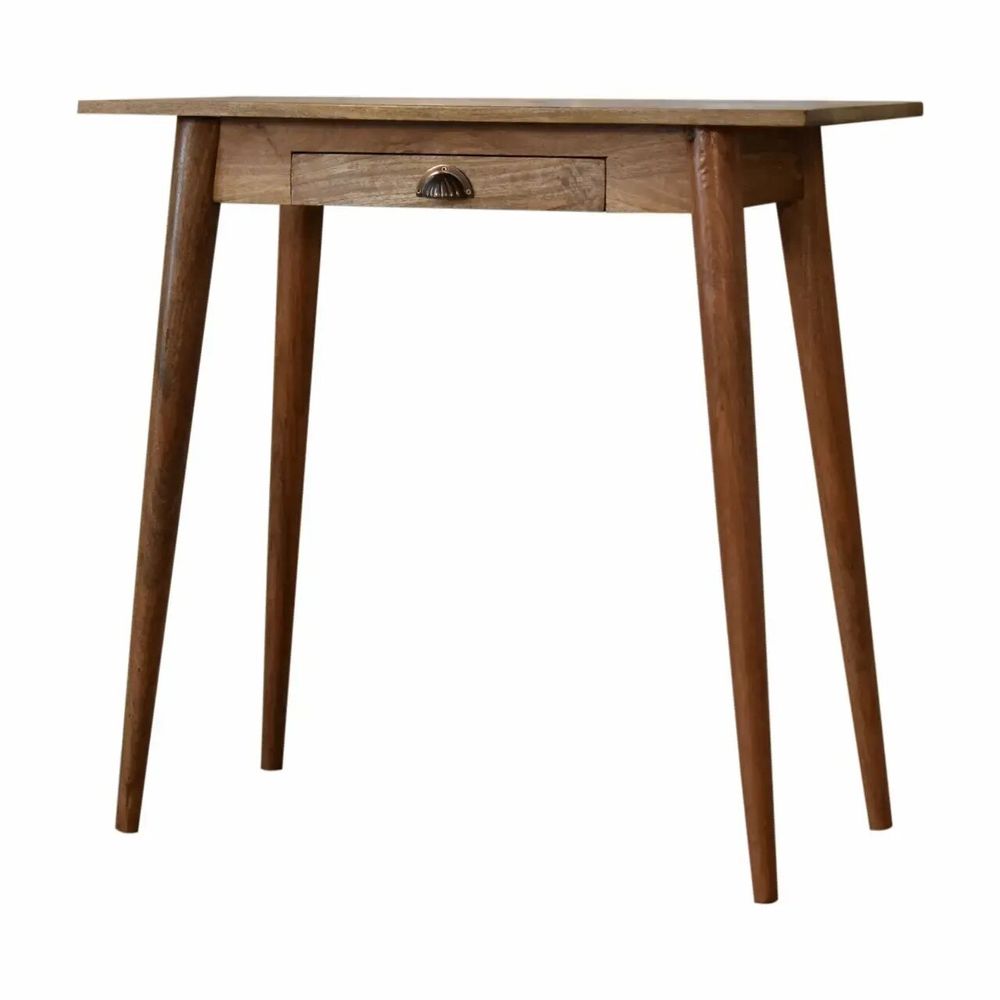 Bureaux - Artisan Furniture en bois massif Mini Style nordique Bureau, 1 Tiroir, Marron - ARTISAN FURNITURE