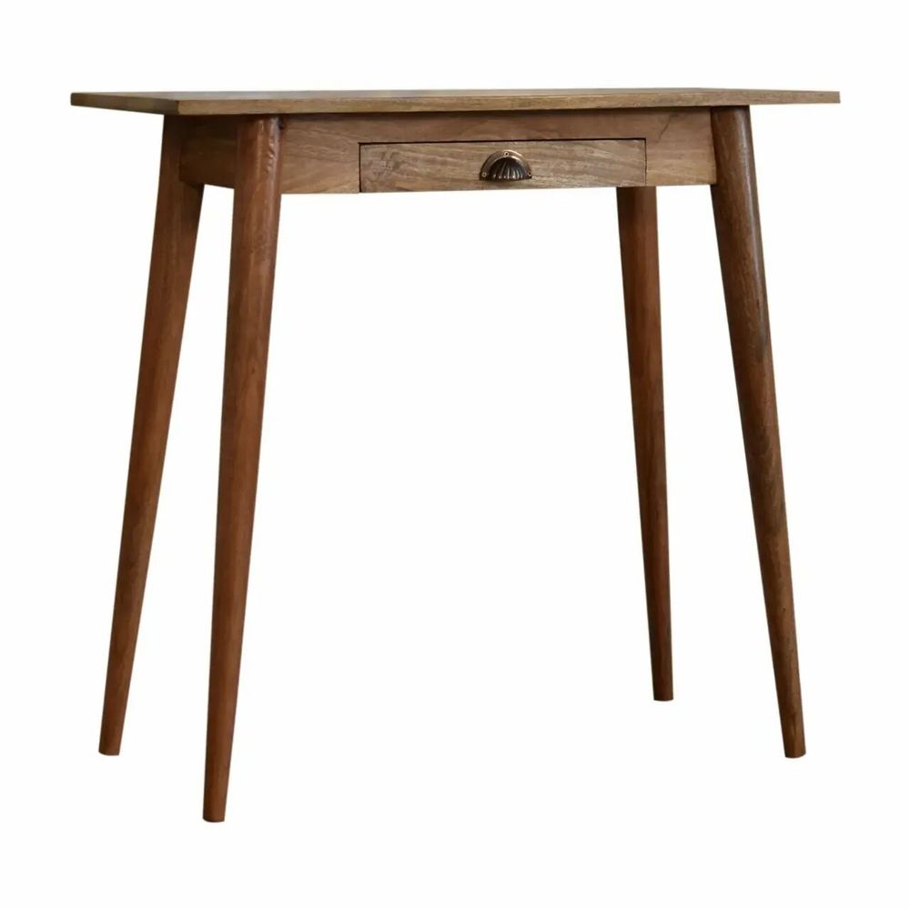 Bureaux - Artisan Furniture en bois massif Mini Style nordique Bureau, 1 Tiroir, Marron - ARTISAN FURNITURE