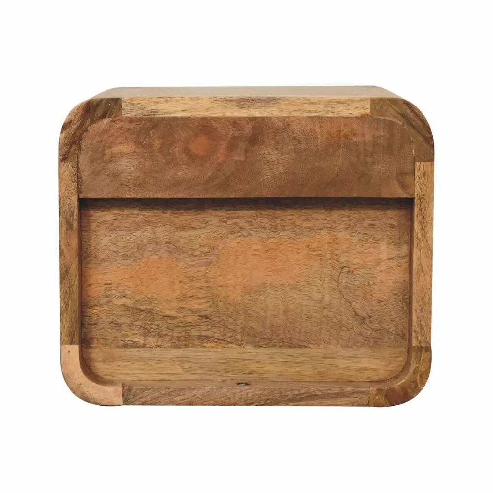 Tables de nuit - Artisan Furniture en bois massif Mini Suspendu Ouvert Table de chevet, 1 Tiroir et 1 Niche ouverte, Chêne clair, Marron - ARTISAN FURNITURE