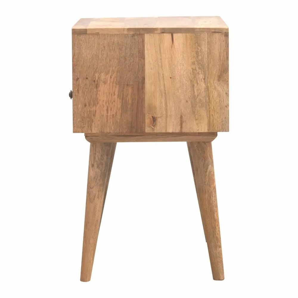 Tables de nuit - Artisan Furniture en bois massif Modern Table de chevet, 1 Tiroir et Niche ouverte, Beige - ARTISAN FURNITURE
