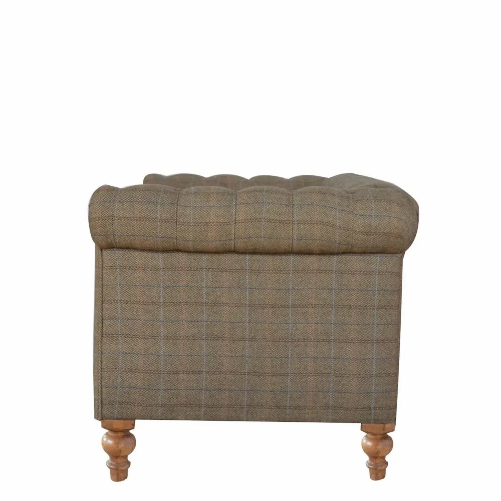 Canapés - Artisan Furniture en bois massif Multi Tweed 2 Seat Commodeerfield, Rembourré, Gris et Marron - ARTISAN FURNITURE
