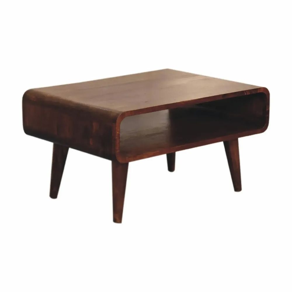 TV stands - Artisan Furniture Solid Wood Open Chestnut Media Unit, Open Slot, Dark Brown - ARTISAN FURNITURE