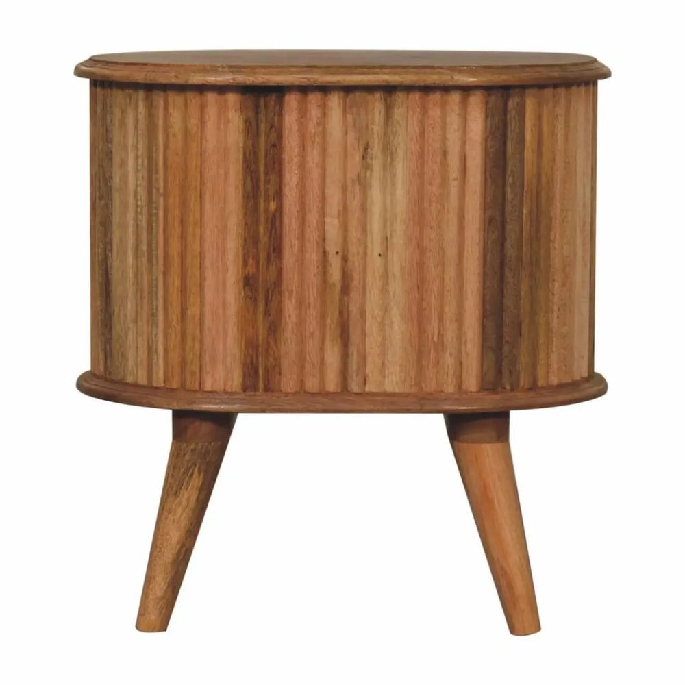 Night tables - Artisan Furniture Solid Wood Soba Nordic Nightstand, 2 Drawers, Beige - ARTISAN FURNITURE