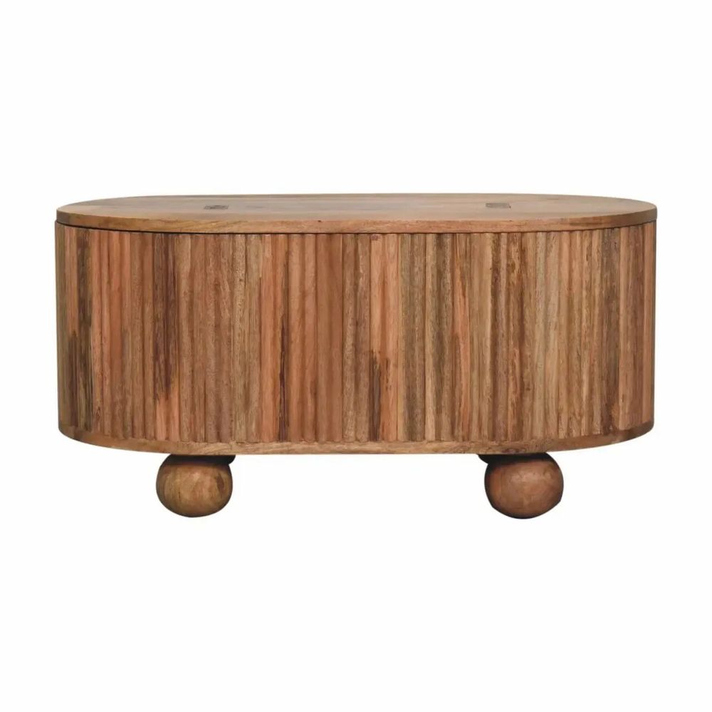 Tables basses - Artisan Furniture en bois massif Soba Boule à couvercle relevable Table basse, 1 Rangement, Marron - ARTISAN FURNITURE