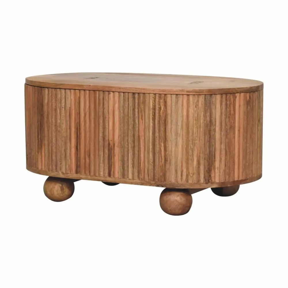 Tables basses - Artisan Furniture en bois massif Soba Boule à couvercle relevable Table basse, 1 Rangement, Marron - ARTISAN FURNITURE