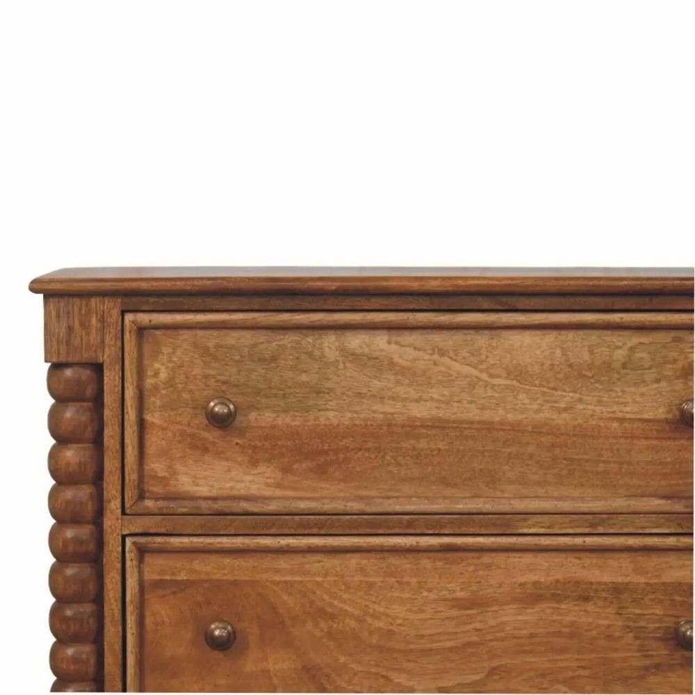 Chests of drawers - Artisan Furniture Solid Wood Spindle Chest, 3 Drawers, Brown - ARTISAN FURNITURE