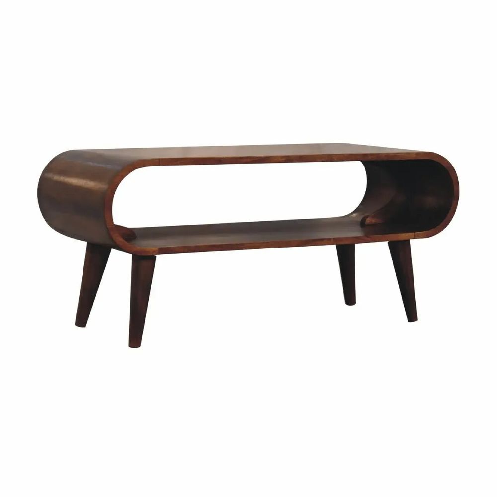 Tables basses - Artisan Furniture Table Basse Amaya Style Nordique, Fente Ouverte, Marron Foncé - ARTISAN FURNITURE
