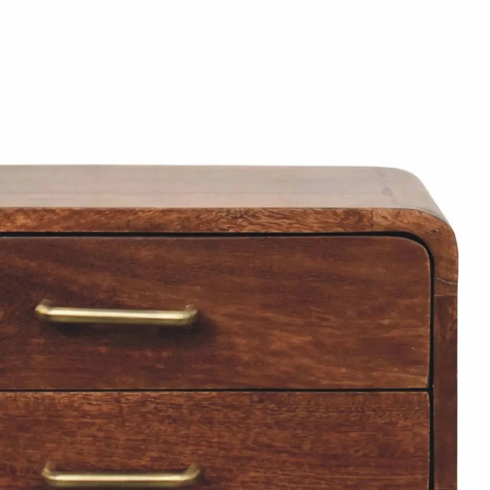 Night tables - Artisan Furniture Solid Wood Astor 2-Drawer Nightstand, Brown - ARTISAN FURNITURE