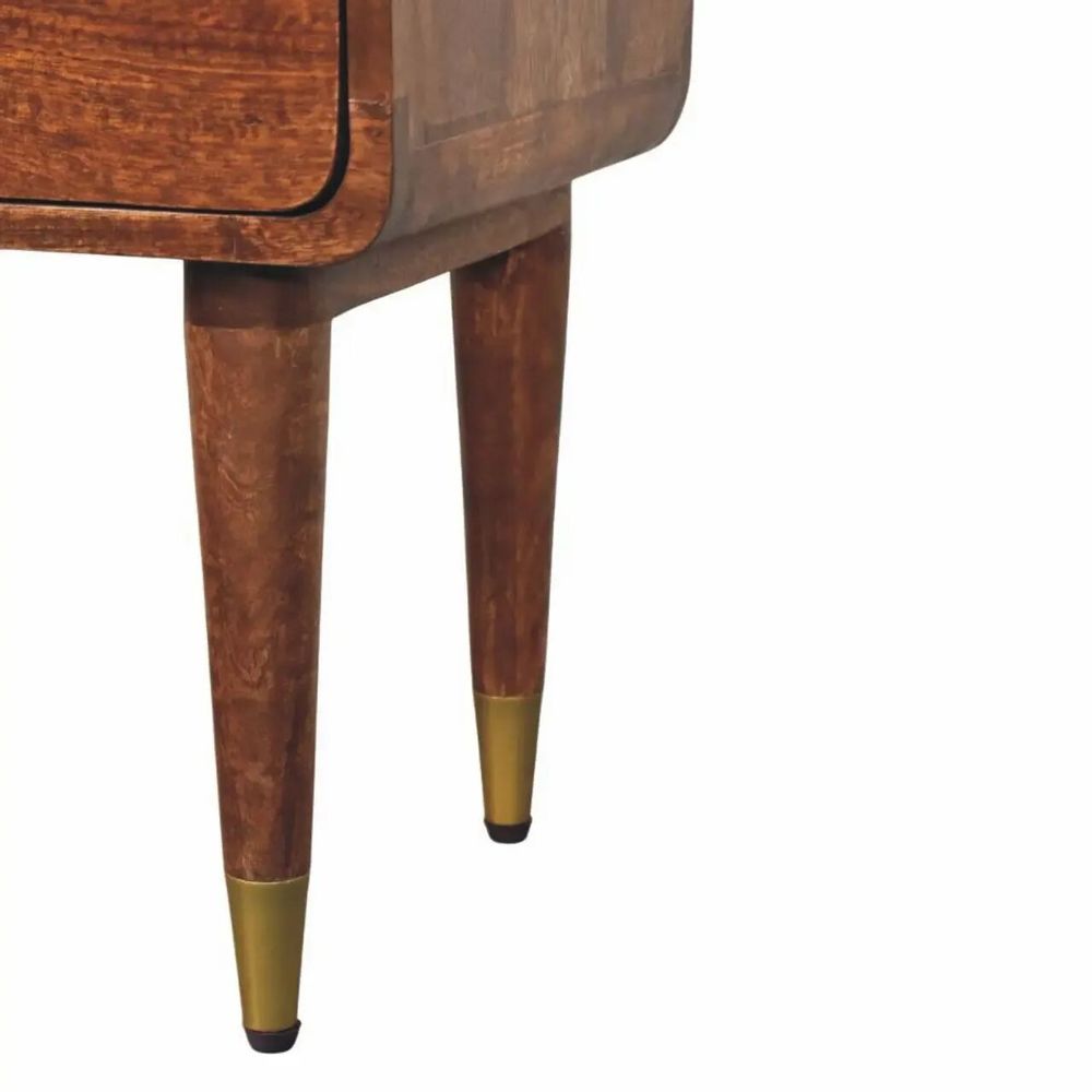 Night tables - Artisan Furniture Solid Wood Astor 2-Drawer Nightstand, Brown - ARTISAN FURNITURE
