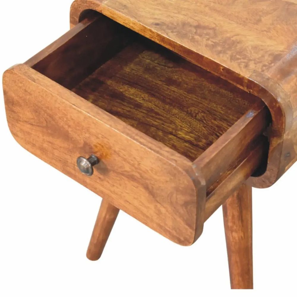 Tables de nuit - Artisan Furniture Table de Nuit Avora Mini en Châtaignier avec 1 Tiroir, Marron - ARTISAN FURNITURE