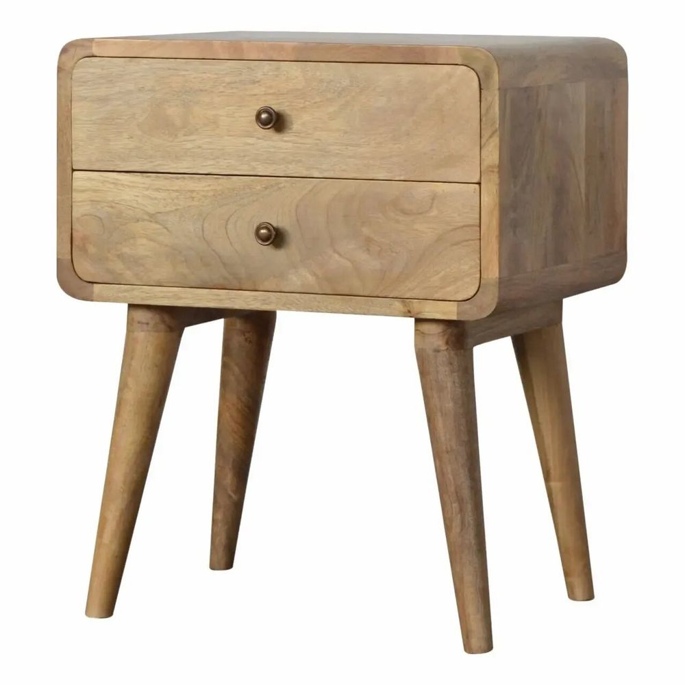 Tables de nuit - Artisan Furniture Table de Nuit Courbe Oak-ish, 2 Tiroirs, Beige - ARTISAN FURNITURE