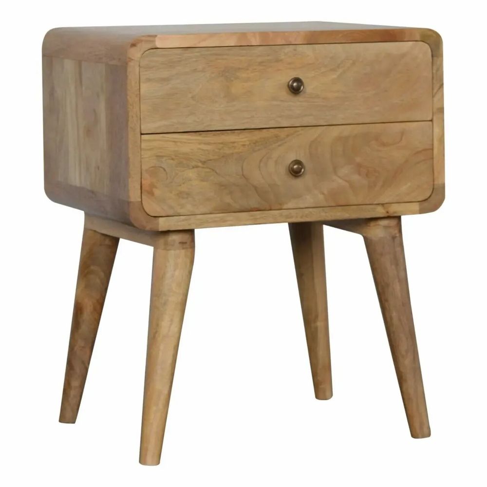 Tables de nuit - Artisan Furniture Table de Nuit Courbe Oak-ish, 2 Tiroirs, Beige - ARTISAN FURNITURE
