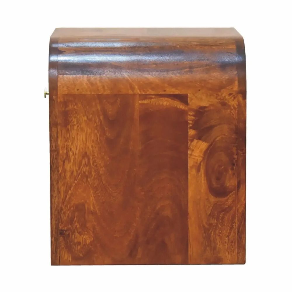 Chiffonniers - Artisan Furniture Table de Nuit Darcy Arrondie, 3 Tiroirs, Marron Foncé - ARTISAN FURNITURE