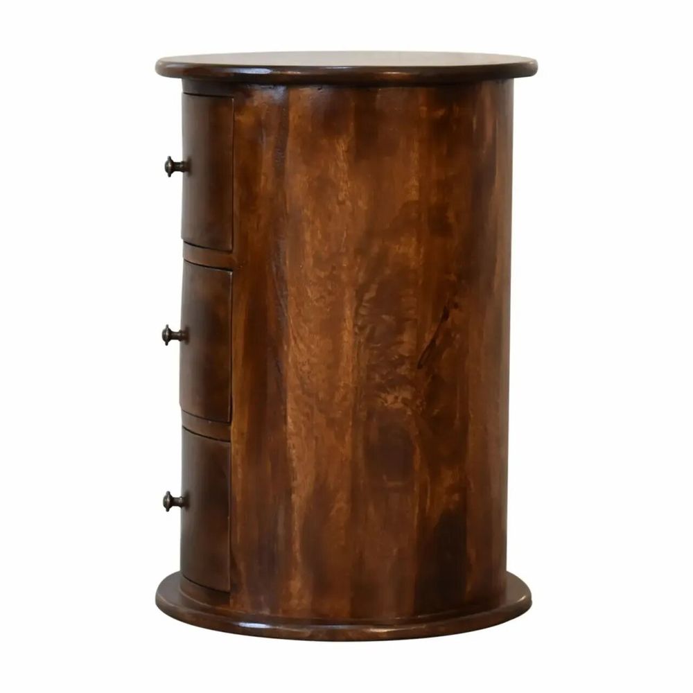 Night tables - Artisan Furniture Solid Wood Darcy Chestnut Nightstand, 1 Drawer, Dark Brown - ARTISAN FURNITURE