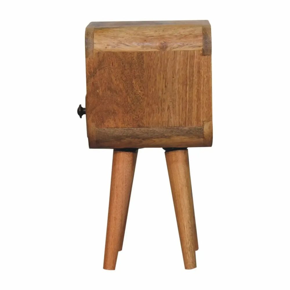 Tables de nuit - Artisan Furniture Table de Nuit Extra Mini Courbe, 1 Tiroir et Fente Ouverte, Oak-ish, Marron - ARTISAN FURNITURE