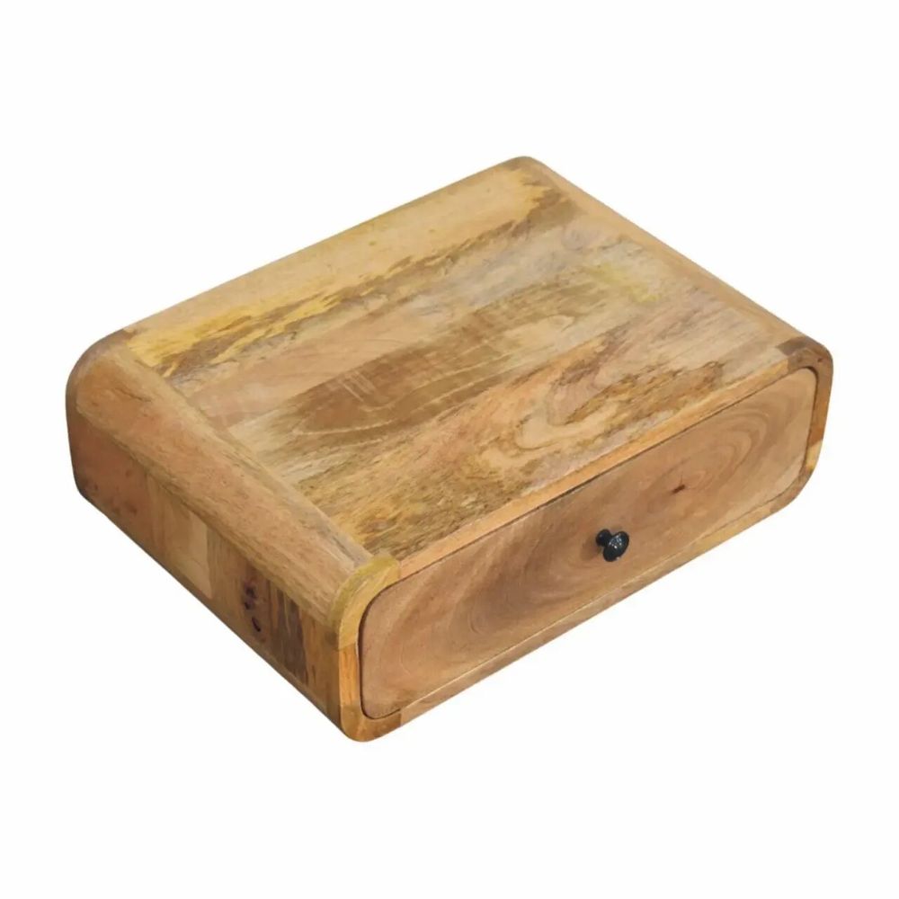 Night tables - Artisan Furniture Solid Wood Avora Wall-Mounted Oak-ish 1 Drawer Nightstand, Brown - ARTISAN FURNITURE