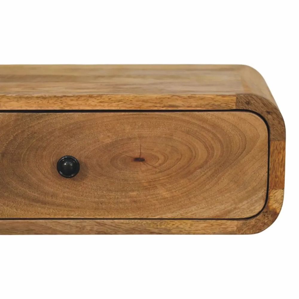 Night tables - Artisan Furniture Solid Wood Avora Wall-Mounted Oak-ish 1 Drawer Nightstand, Brown - ARTISAN FURNITURE