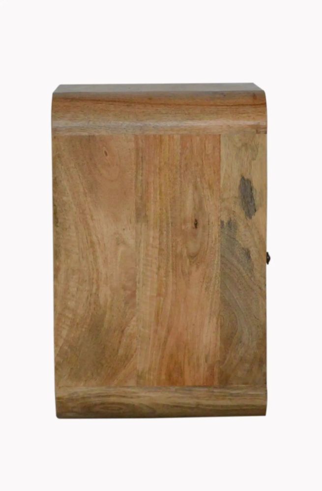 Night tables - Artisan Furniture Solid Wood London Nightstand, 1 Drawer and 2 Open Slots, Beige - ARTISAN FURNITURE