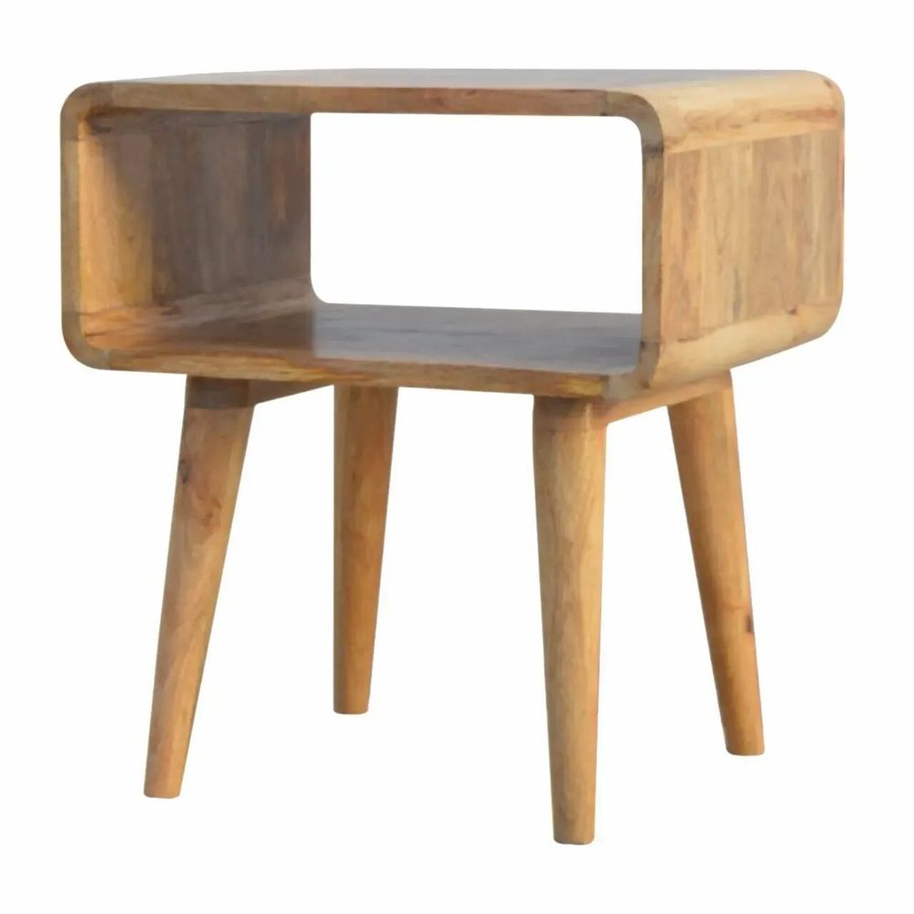 Tables de nuit - Artisan Furniture Table de Nuit Ouverte Courbe, Fente Ouverte, Beige - ARTISAN FURNITURE
