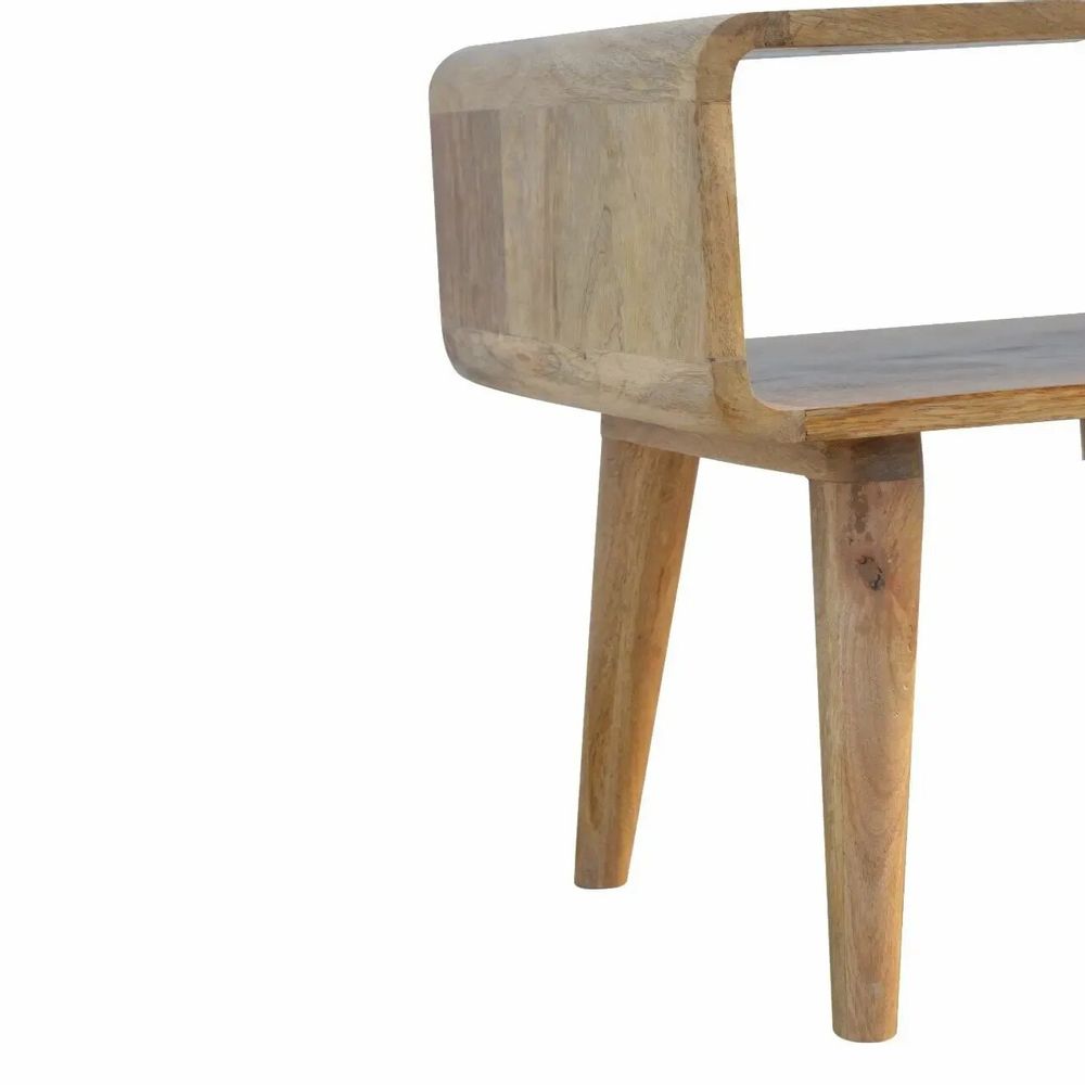 Tables de nuit - Artisan Furniture Table de Nuit Ouverte Courbe, Fente Ouverte, Beige - ARTISAN FURNITURE