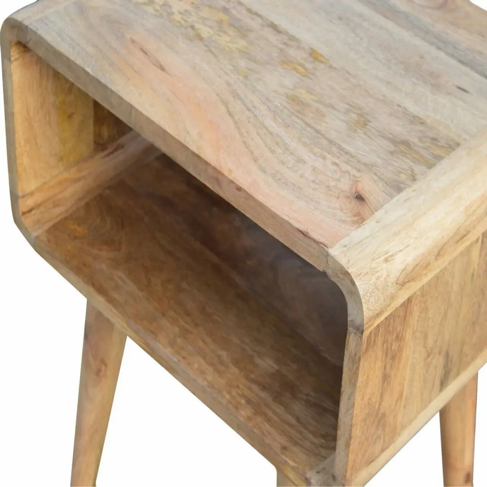 Tables de nuit - Artisan Furniture Table de Nuit Ouverte Courbe, Fente Ouverte, Beige - ARTISAN FURNITURE