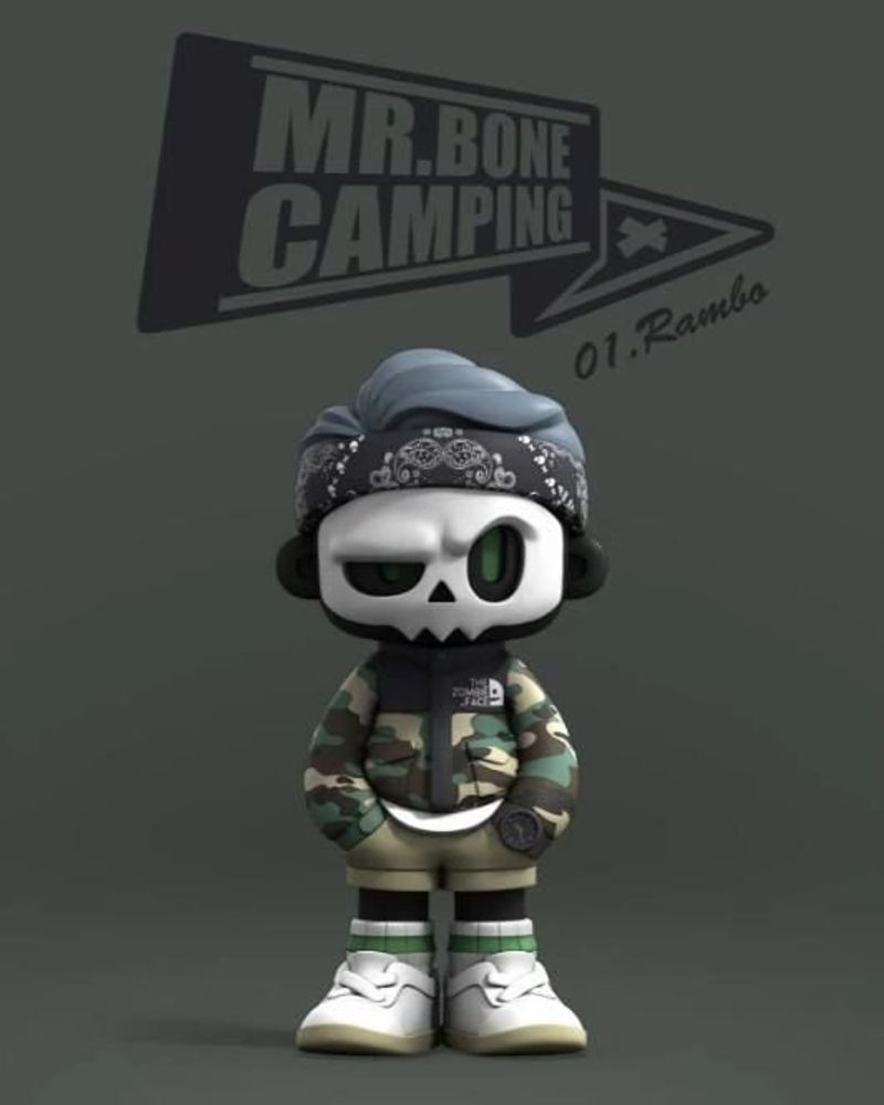 Sculptures, statuettes et miniatures - BOITE SURPRISE MR.BONE CAMPING SERIES - TOYBOX DISTRIBUTION