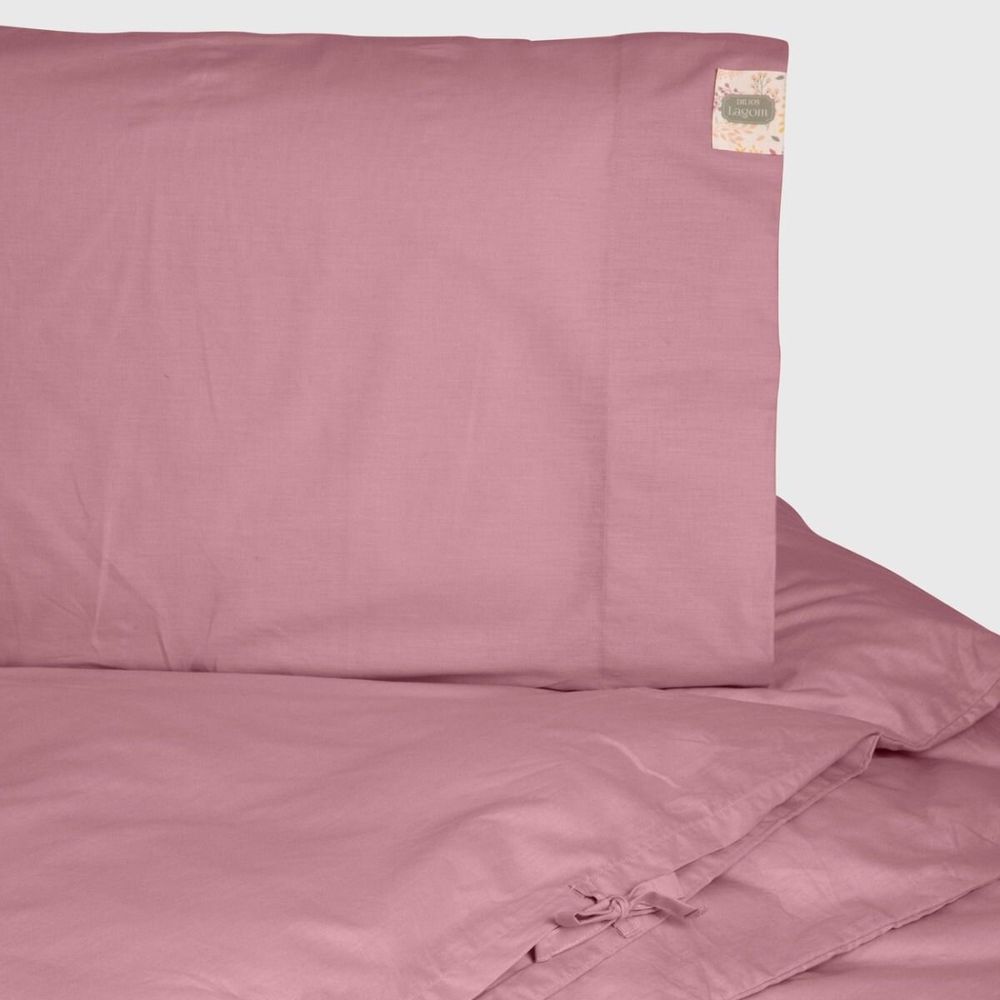 Linge de lit - Parure de lit, 100 % coton Ranforce, Lagom, Rose - DILIOS