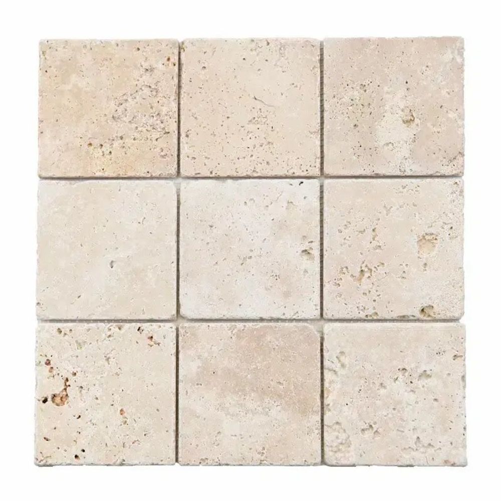 Revêtements muraux - Plaque de mosaïque en travertin premier choix mix (Vendu à la pièce) - LIGERIO