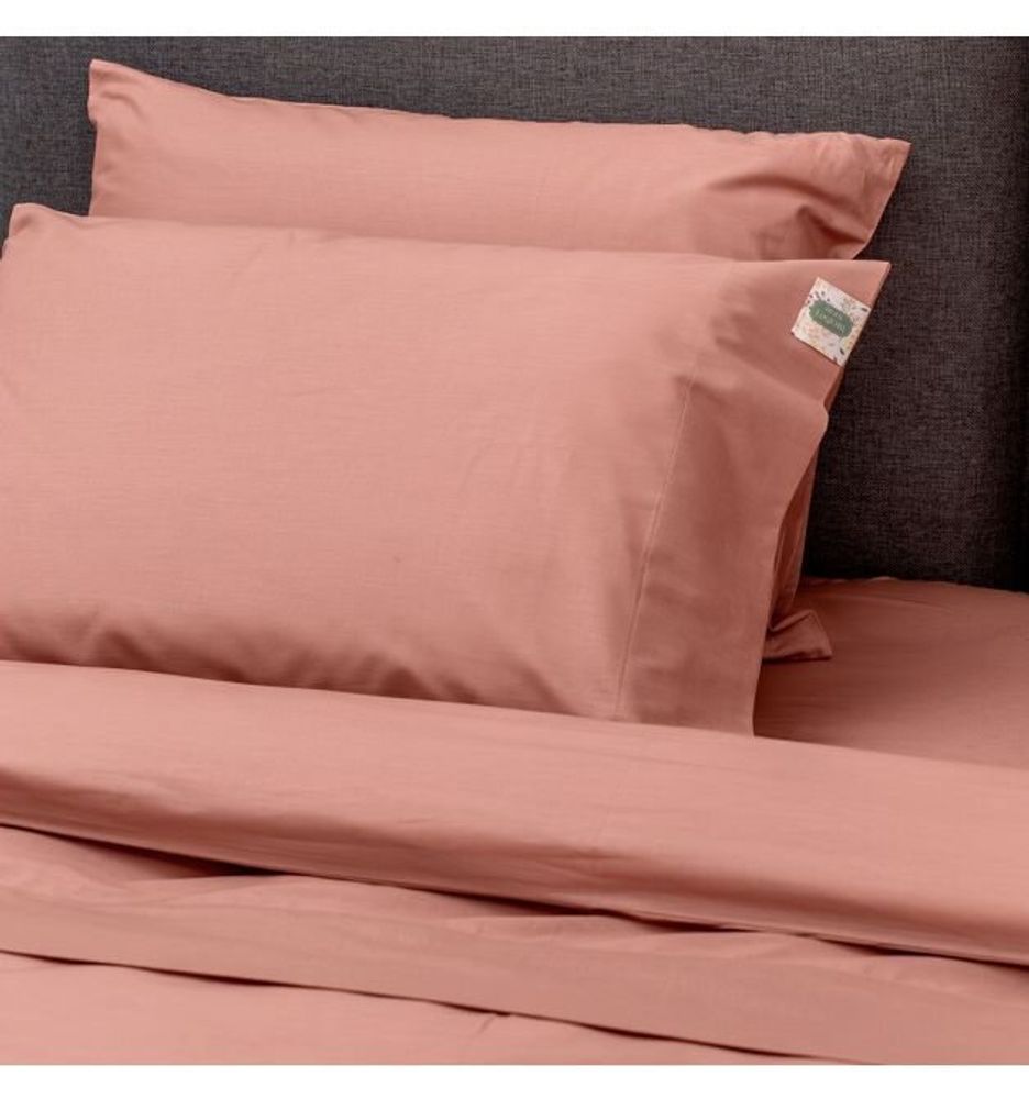 Bed linens - Double bed linen set ,100 % cotton ranforce, Peach - DILIOS