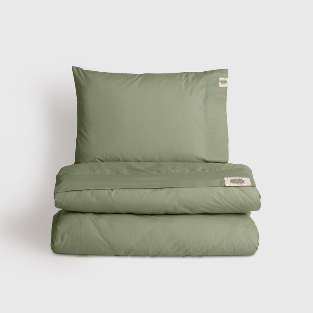 Bed linens - Single bed linen set ,100 % cotton ranforce, Green - DILIOS