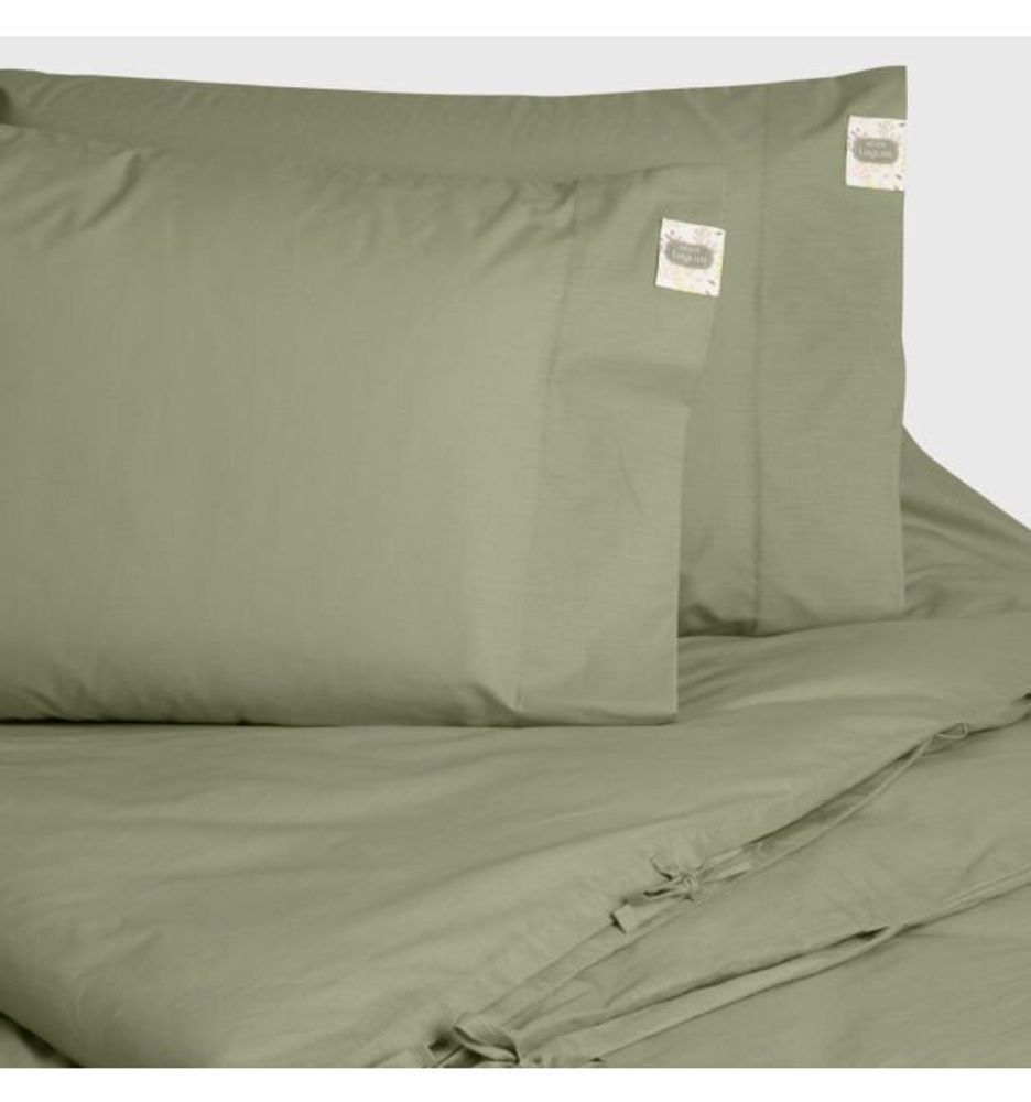 Bed linens - Double bed linen set ,100 % cotton ranforce, Green - DILIOS