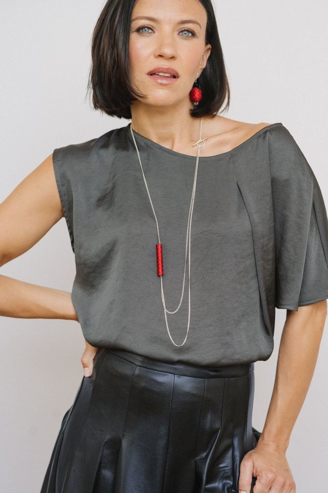 Objets personnalisables - Sautoir lune - GÉRALDINE VENET BIJOUX EN SOIE