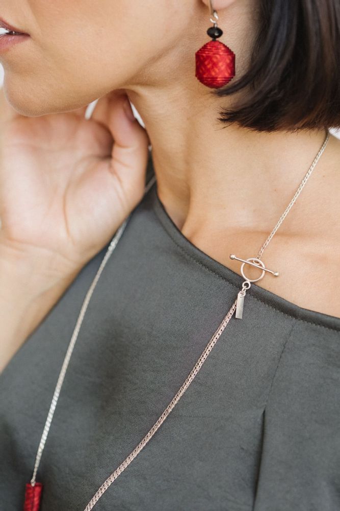 Objets personnalisables - Sautoir lune - GÉRALDINE VENET BIJOUX EN SOIE