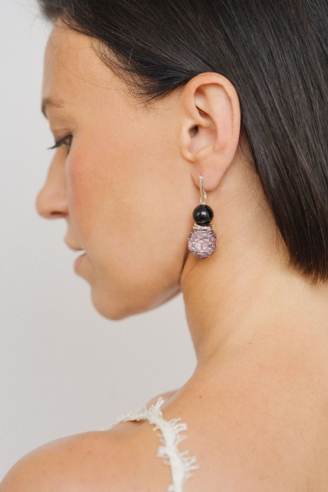 Tissus - Boucles d'oreilles Echo de soie - GÉRALDINE VENET BIJOUX EN SOIE