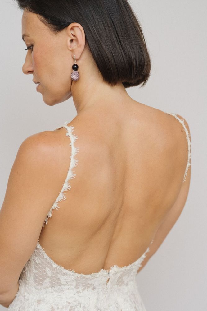 Tissus - Boucles d'oreilles Echo de soie - GÉRALDINE VENET BIJOUX EN SOIE