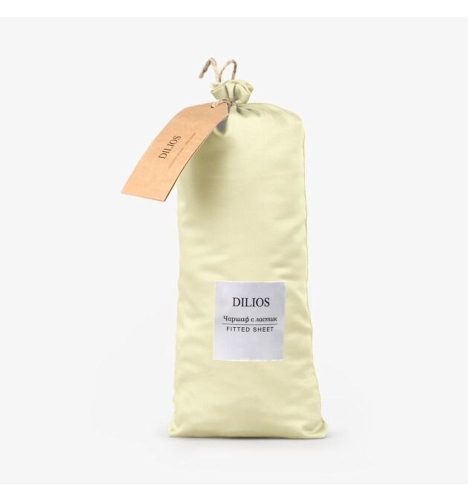 Linge de lit - Drap-housse en satin, 140x200x25, écru - DILIOS