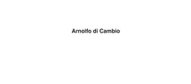 ARNOLFO DI CAMBIO