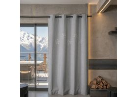 Rideau montagne flocons de neige 