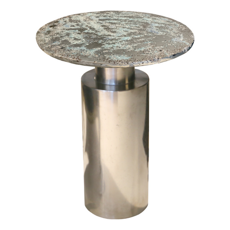 XAVIER LAVERGNE ATELIERS ET CHÊNE DE L'EST - Table d'appoint Totem Blue
