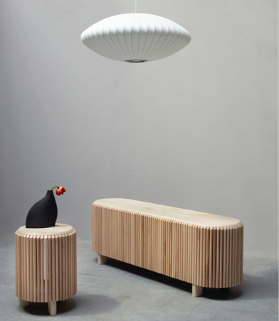 FIBOIS CENTRE VAL DE LOIRE - Bench &quot;Roseaux&quot; collection