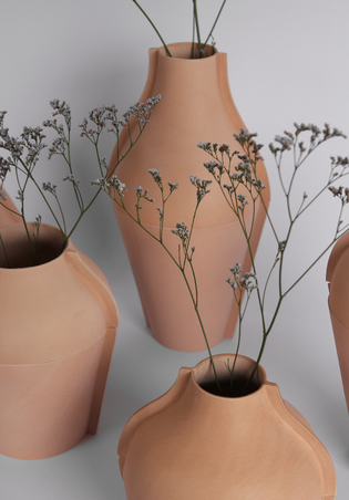 TALIA LUVATON - Leather Vases By Talia Luvaton