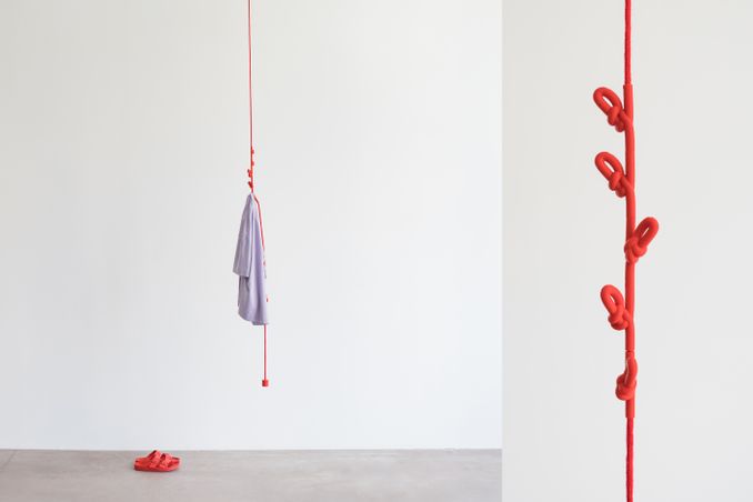 URSKAS X STUDIO SADAR - Knotted Coat Rack in red