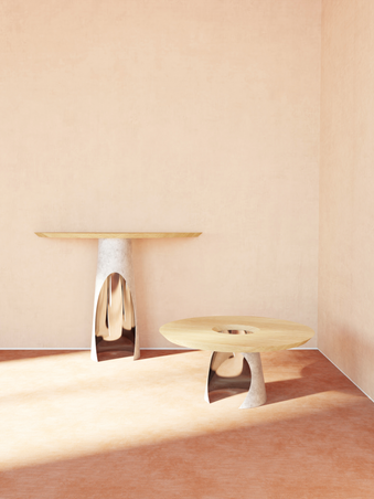 MARIE-MARIE DEFOUR - Console et table basse Ormeau par Marie-Marie Defour