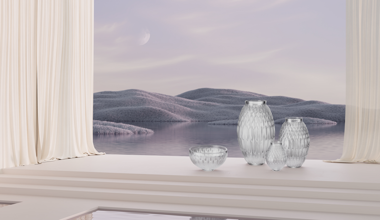 LALIQUE - Lalique - Vase Plumes