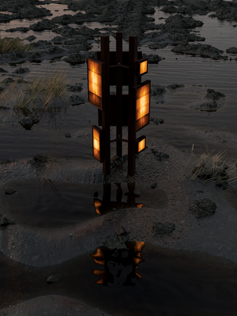 ZBEUL STUDIO - Lampadaire Totem 5G