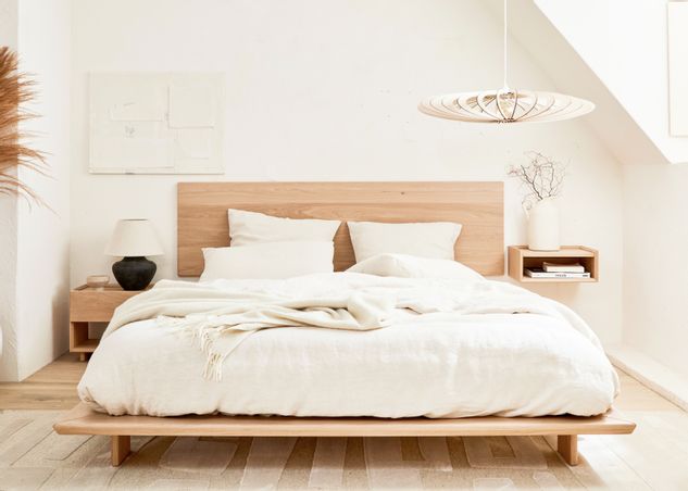 KIPLI - LIVIA massive wood platform bed
